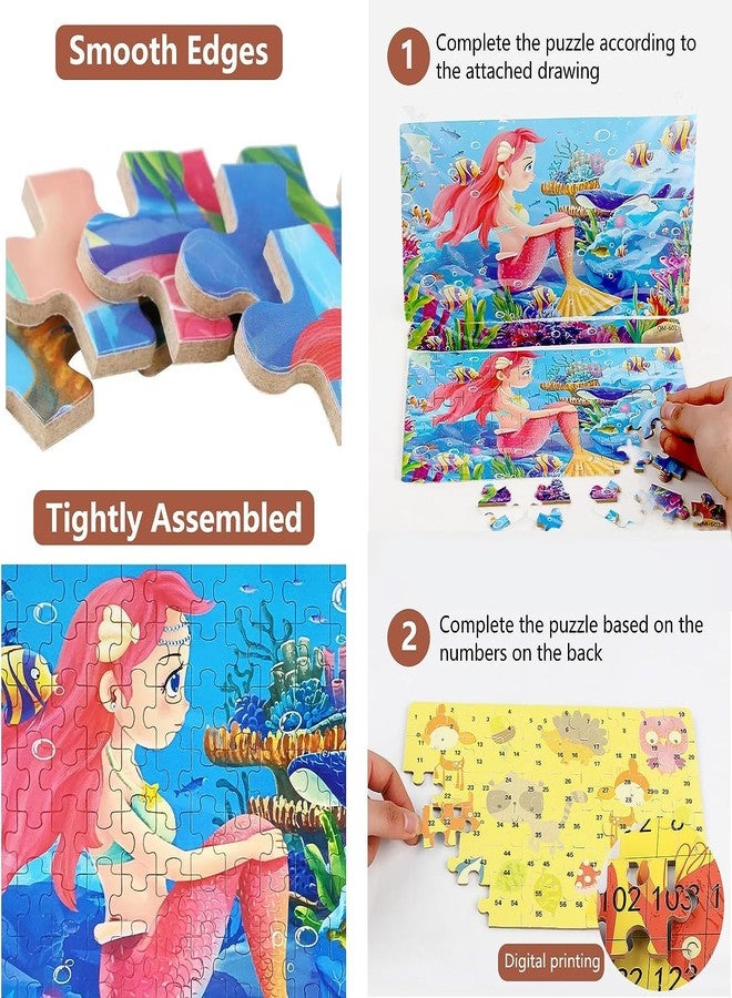 ماما ميا أحجية الصور المقطوعة الخشبية من MUMMAMIA، 60 قطعة، في علبة معدنية للسفر/الحفظ الآمن (غواصة) - Image 4